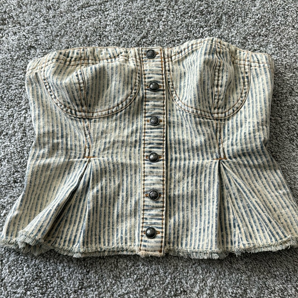 Anthropologie Strapless Top